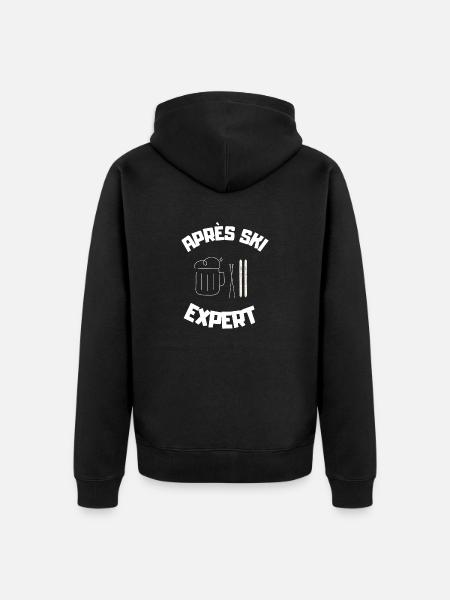 Après Ski Expert - Unisex Premium Organic Zip Hoodie - black