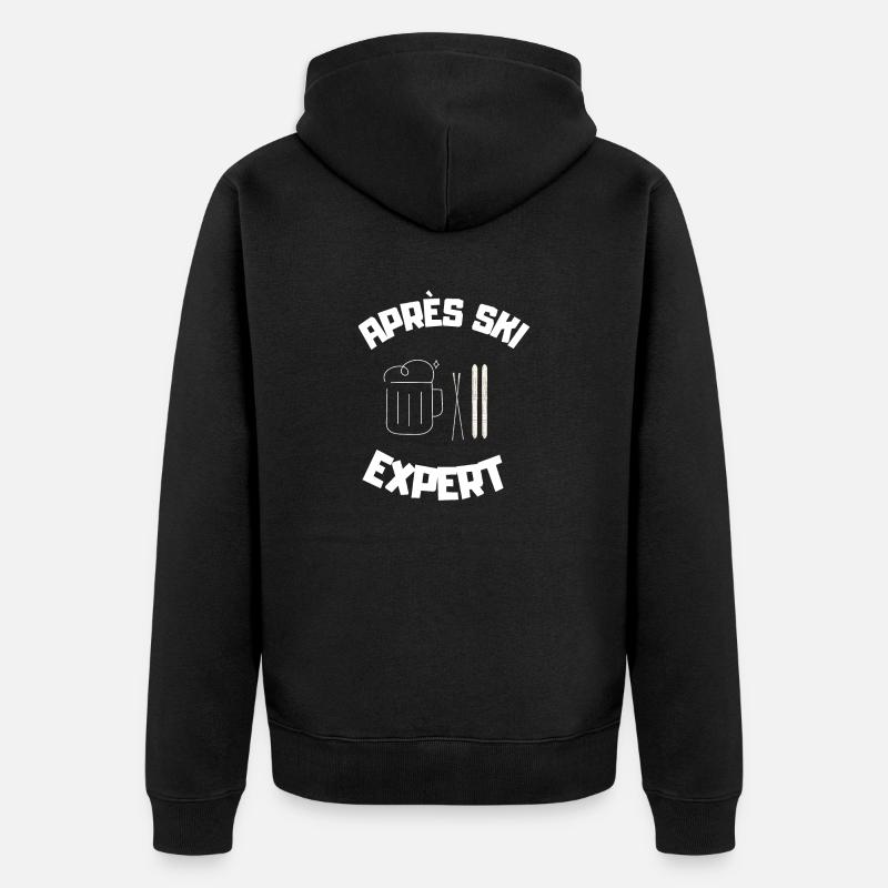 Après Ski Expert - Unisex Premium Bio Zip Hoodie - Schwarz