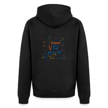 square root 25 years old - Veste à capuche bio Premium Unisexe - noir - Dos - Nico (187cm)