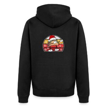 Dabbing Taco Weihnachtsmann Weihnachten Dab Dance - Unisex Premium Bio Zip Hoodie - Schwarz - Hinten - Nico (187cm)