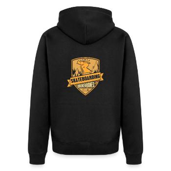 Skateboard Broken Bones Club Cool Skater - Veste à capuche bio Premium Unisexe - noir - Dos - Nico (187cm)
