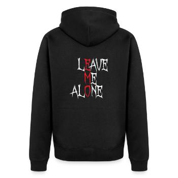 Leave me Alone | Emo clothes | Emocore | Emo Music - Unisex Premium Organic Zip Hoodie - black - Back - Nico (187cm)