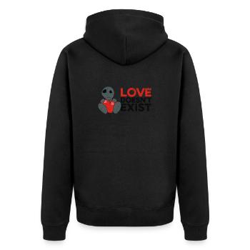 Love Doesn't Exist | Emo clothes | Emocore Goth Do - Unisex Premium Organic Zip Hoodie - black - Back - Nico (187cm)