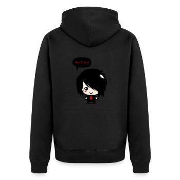 EMO Lives | Boys Emo clothes | Emocore | Emo Music - Unisex Premium Organic Zip Hoodie - black - Back - Nico (187cm)