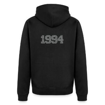 Année de naissance 1994 avec synonymes de Super et Toll - Veste à capuche bio Premium Unisexe - noir - Dos - Nico (187cm)
