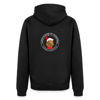 Funny Three Sleeps Until Christmas Insomnia - Unisex Premium Organic Zip Hoodie - black - Back - Nico (187cm)
