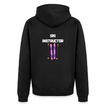 Moniteur de ski - Veste à capuche bio Premium Unisexe - noir - Dos - Nico (187cm)