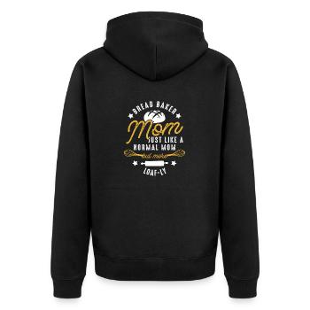 Bread Baking Baker Bakery Sourdough - Unisex Premium Organic Zip Hoodie - black - Back - Nico (187cm)