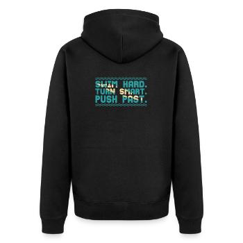 Nager fort Tournez intelligemment et repoussez - Veste à capuche bio Premium Unisexe - noir - Dos - Nico (187cm)