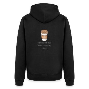 Café - Veste à capuche bio Premium Unisexe - noir - Dos - Nico (187cm)