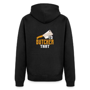 Butcher Butcher Butcher Butcher’s Gift - Veste à capuche bio Premium Unisexe - noir - Dos - Nico (187cm)