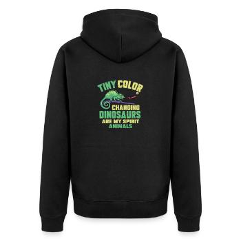 Herpétologiste des reptiles lézards caméléons - Veste à capuche bio Premium Unisexe - noir - Dos - Nico (187cm)