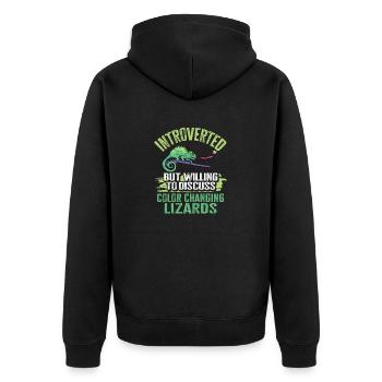 Herpétologiste des reptiles lézards caméléons - Veste à capuche bio Premium Unisexe - noir - Dos - Nico (187cm)