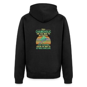 Herpétologiste des reptiles lézards caméléons - Veste à capuche bio Premium Unisexe - noir - Dos - Nico (187cm)