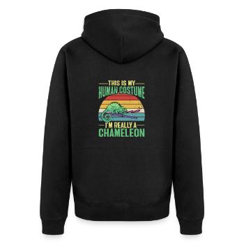Herpétologiste des reptiles lézards caméléons - Veste à capuche bio Premium Unisexe - noir - Dos - Nico (187cm)
