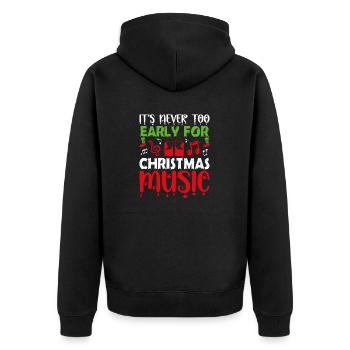 6 Il n’est jamais trop tôt pour la musique de Noël - Veste à capuche bio Premium Unisexe - noir - Dos - Nico (187cm)