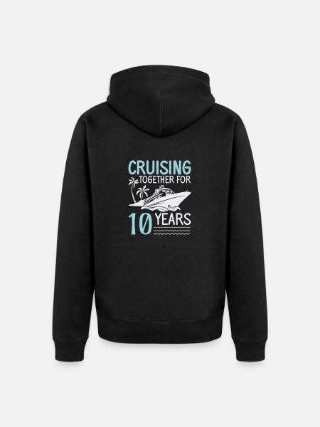 Cruise Cruise Ship Vacation Sea - Unisex Premium Organic Zip Hoodie - black