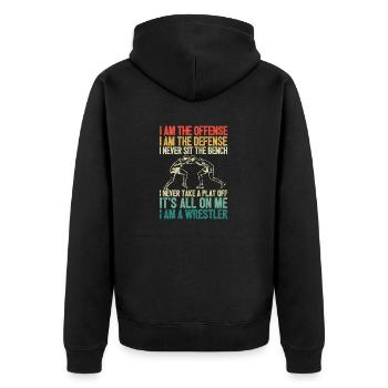 Je suis le lutteur offensif drôle combat de lutte - Veste à capuche bio Premium Unisexe - noir - Dos - Nico (187cm)