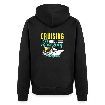 Croisière Croisière Vacances Mer - Veste à capuche bio Premium Unisexe - noir - Dos - Nico (187cm)