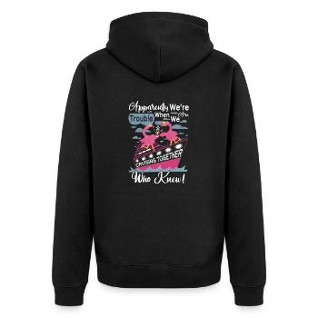 Kreuzfahrt Kreuzfahrtschiff Urlaub Meer - Unisex Premium Bio Zip Hoodie - Schwarz - Hinten - Nico (187cm)