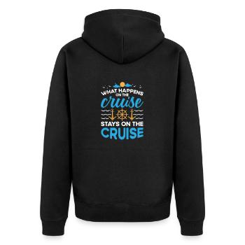 Croisière Croisière Vacances Mer - Veste à capuche bio Premium Unisexe - noir - Dos - Nico (187cm)
