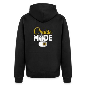 Kreuzfahrt Kreuzfahrtschiff Urlaub Meer - Unisex Premium Bio Zip Hoodie - Schwarz - Hinten - Nico (187cm)