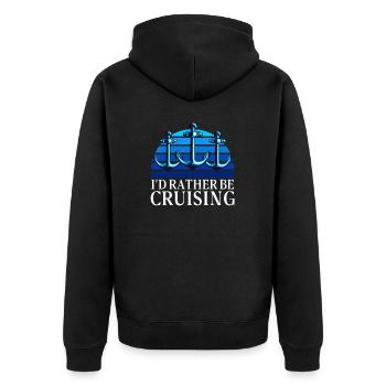 Croisière Croisière Vacances Mer - Veste à capuche bio Premium Unisexe - noir - Dos - Nico (187cm)