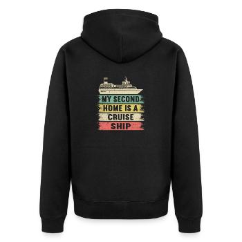 Croisière Croisière Vacances Mer - Veste à capuche bio Premium Unisexe - noir - Dos - Nico (187cm)