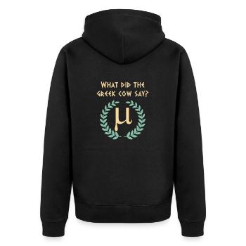 Antike Griechische Mythologie und Griechische - Unisex Premium Bio Zip Hoodie - Schwarz - Hinten - Nico (187cm)