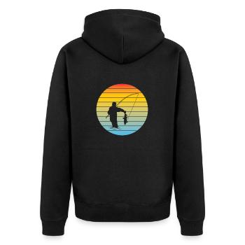 Pêche Pêche Pêche Hameçons Pêche Pêcheurs Pêcheurs - Veste à capuche bio Premium Unisexe - noir - Dos - Nico (187cm)