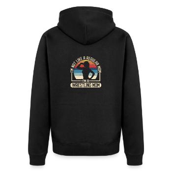 I'm not like a normal mother, I'm a - Unisex Premium Organic Zip Hoodie - black - Back - Nico (187cm)