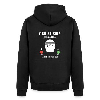 Croisière Croisière Vacances Mer - Veste à capuche bio Premium Unisexe - noir - Dos - Nico (187cm)