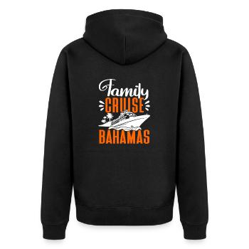 Kreuzfahrt Kreuzfahrtschiff Urlaub Meer - Unisex Premium Bio Zip Hoodie - Schwarz - Hinten - Nico (187cm)