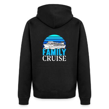 Kreuzfahrt Kreuzfahrtschiff Urlaub Meer - Unisex Premium Bio Zip Hoodie - Schwarz - Hinten - Nico (187cm)