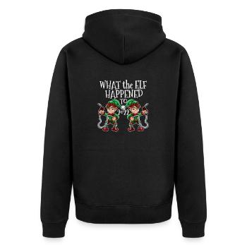 Elfe de Noël 2022 - Ce que l’elfe est arrivé à 2022 - Veste à capuche bio Premium Unisexe - noir - Dos - Nico (187cm)