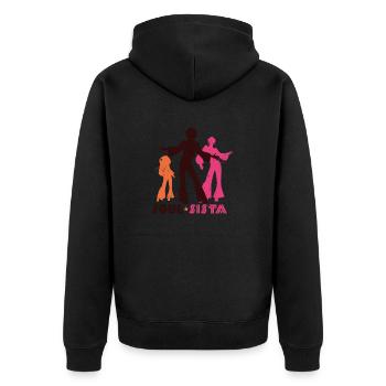 | de vêtements Funk Costume vintage des années 70 pour la musique soul - Veste à capuche bio Premium Unisexe - noir - Dos - Nico (187cm)