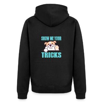 Montrez-moi vos astuces Mignon Retro Dog Trainer T-Shirt - Veste à capuche bio Premium Unisexe - noir - Dos - Nico (187cm)