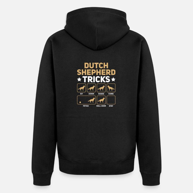 Holländischer Schäferhund Dutch Shepherd - Unisex Premium Bio Zip Hoodie - Schwarz
