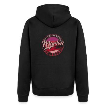 Die frau der Mythos die Legende Marlen Geschenk - Unisex Premium Bio Zip Hoodie - Schwarz - Hinten - Nico (187cm)