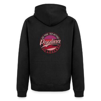 Die frau der Mythos die Legende Paulina Geschenk - Unisex Premium Bio Zip Hoodie - Schwarz - Hinten - Nico (187cm)
