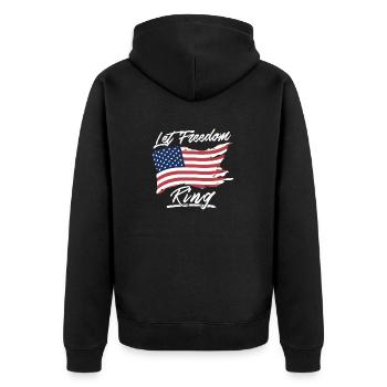 Laissez la liberté SONNER Awesome Patriotic American - Veste à capuche bio Premium Unisexe - noir - Dos - Nico (187cm)