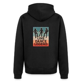 Line Dancing Cowboy Texas Line Dance Cadeau - Veste à capuche bio Premium Unisexe - noir - Dos - Nico (187cm)