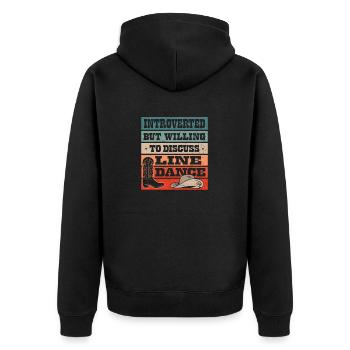 Line Dancing Cowboy Texas Line Dance Cadeau - Veste à capuche bio Premium Unisexe - noir - Dos - Nico (187cm)