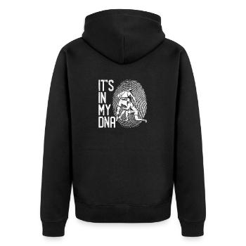 Lutte C’est dans mon ADN Drôle de combat d’arts martiaux - Veste à capuche bio Premium Unisexe - noir - Dos - Nico (187cm)