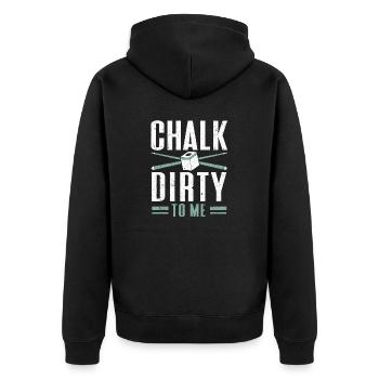 Snooker Pool Billard - Unisex Premium Bio Zip Hoodie - Schwarz - Hinten - Nico (187cm)
