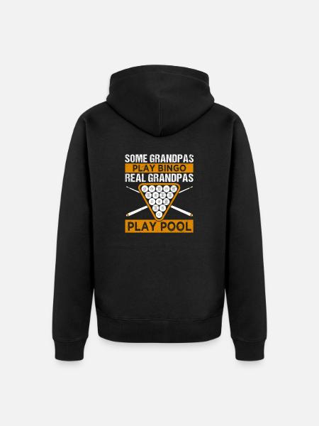 Snooker Pool Billard - Unisex Premium Bio Zip Hoodie - Schwarz