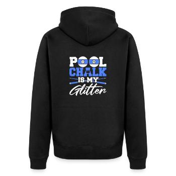 Snooker Pool Billard - Unisex Premium Bio Zip Hoodie - Schwarz - Hinten - Nico (187cm)