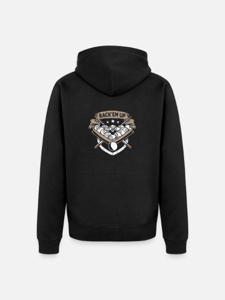 Snooker Pool Billiards - Unisex Premium Organic Zip Hoodie - black
