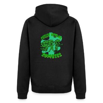 Chillin' Avec Mes Zombies Rétro Drôle Halloween - Veste à capuche bio Premium Unisexe - noir - Dos - Nico (187cm)