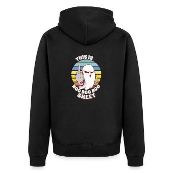 C’est Boo Boo Sheet Retro Funny Ghost Halloween - Veste à capuche bio Premium Unisexe - noir - Dos - Nico (187cm)
